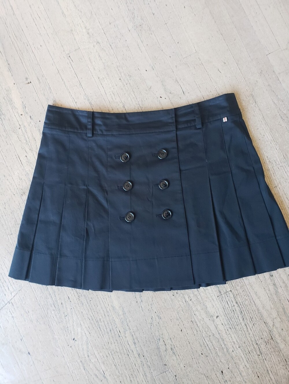 EUC - Vintage Authentic Burberry London Black Pleated Mini Skirt